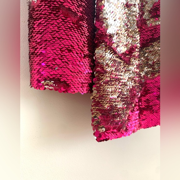 Derek Lam hot pink/silver sequin mini dress. Size 2. NWT never worn - Picture 5 of 6